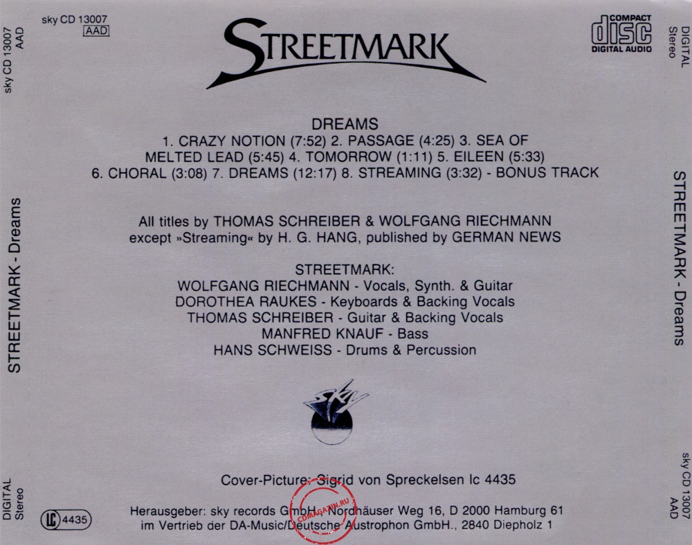 Audio CD: Streetmark (1985) Dreams Audio CD: Streetmark (1985) Dreams