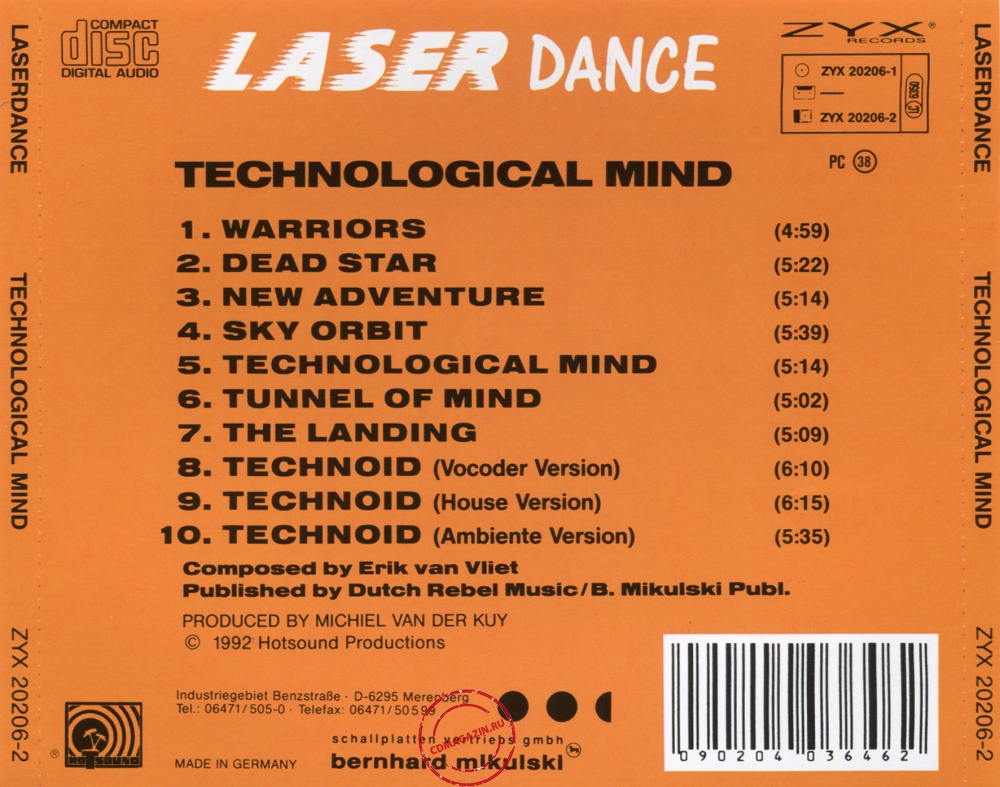 Audio CD: Laser Dance (1992) Technological Mind