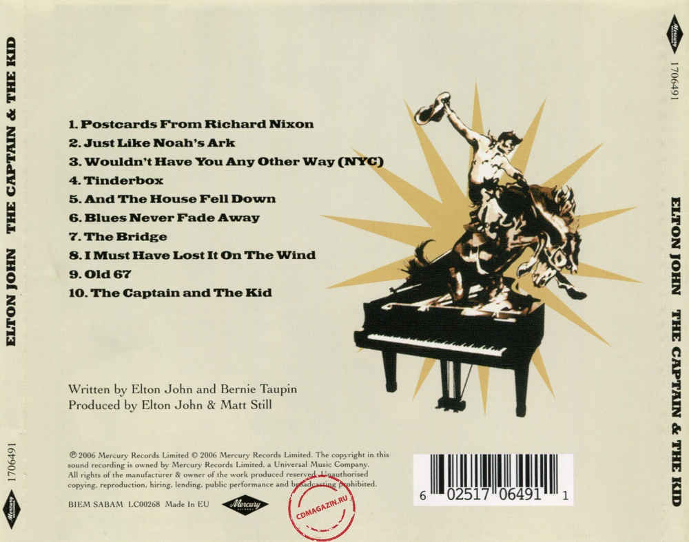 Audio CD: Elton John (2006) The Captain & The Kid