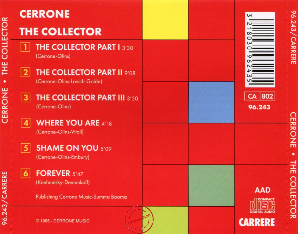 Audio CD: Cerrone (1985) The Collector