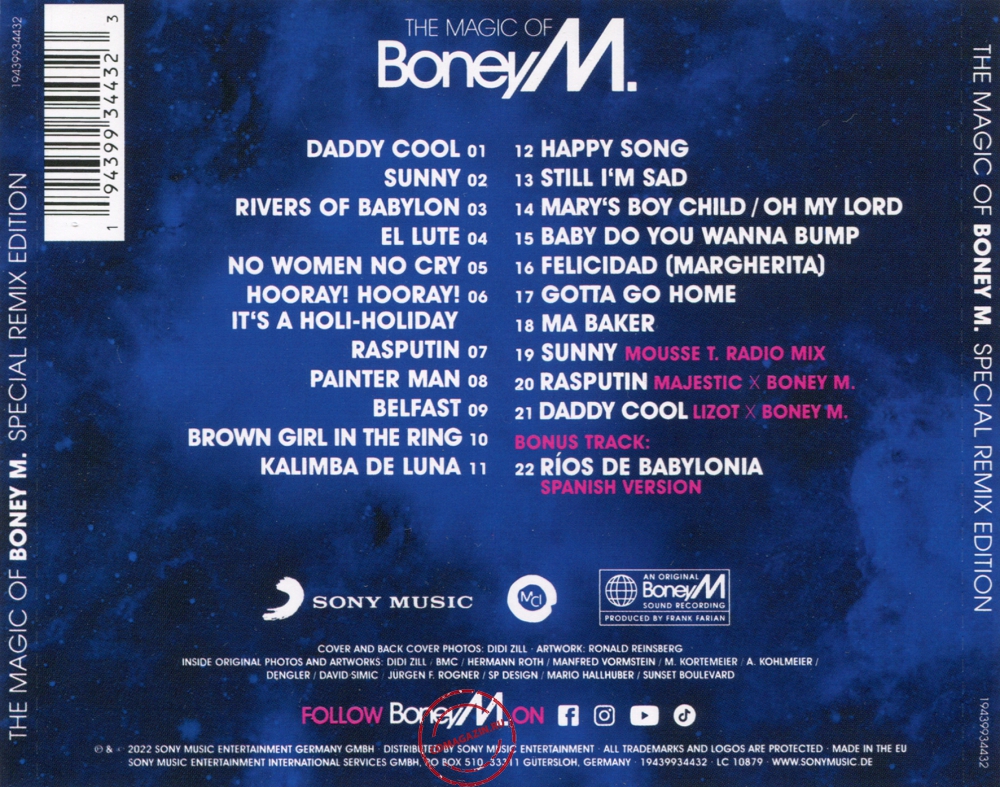 Audio CD: Boney M (2022) The Magic Of Boney M. (Special Remix Edition)
