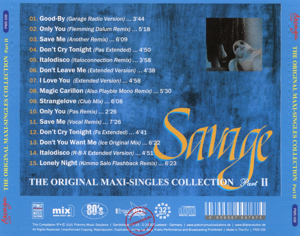 Audio CD: Savage (2025) The Original Maxi-Singles Collection Part II Audio CD: Savage (2025) The Original Maxi-Singles Collection Part II