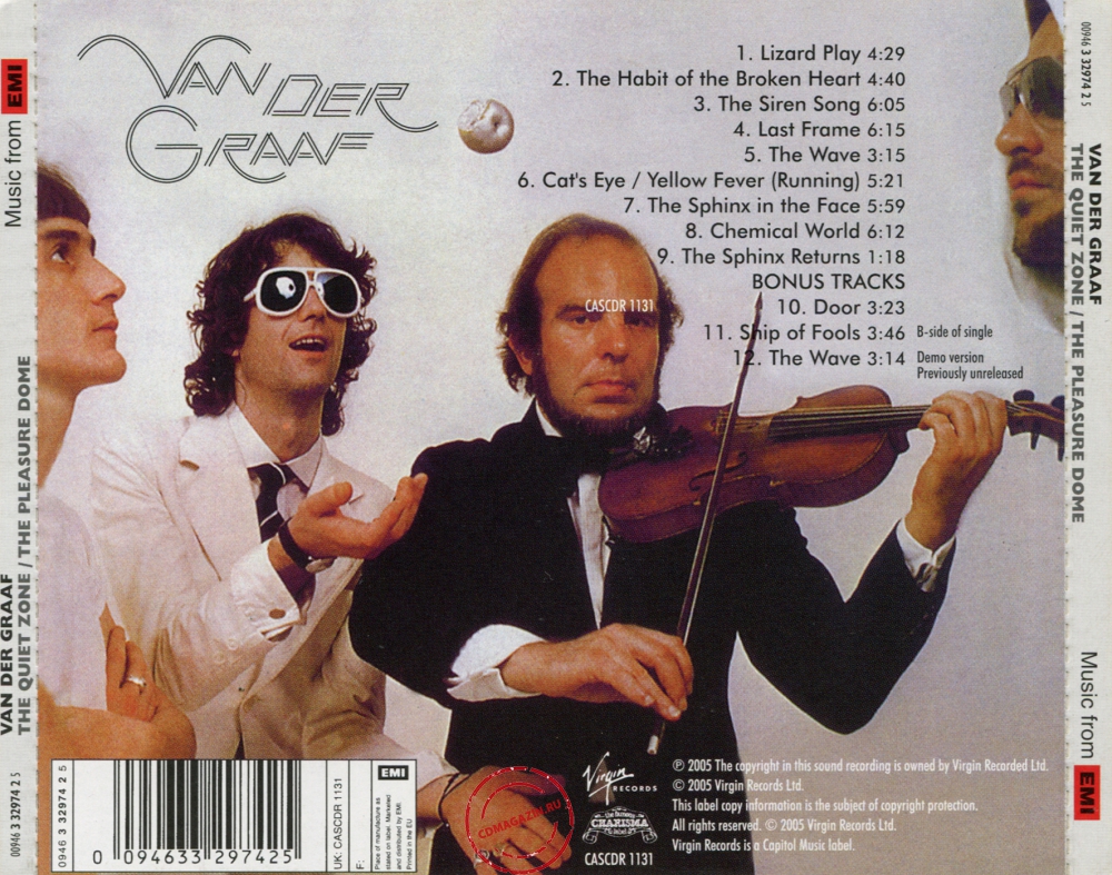 Audio CD: Van Der Graaf Generator (1977) The Quiet Zone / The Pleasure Dome Audio CD: Van Der Graaf Generator (1977) The Quiet Zone / The Pleasure Dome
