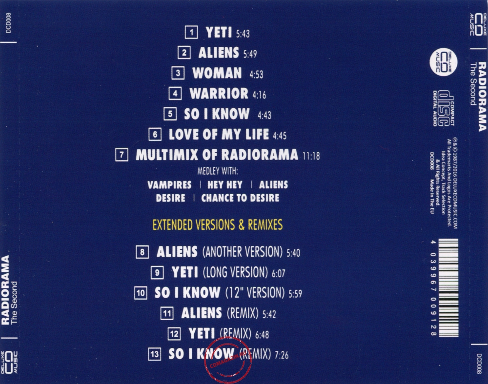 Audio CD: Radiorama (1987) The Second Audio CD: Radiorama (1987) The Second