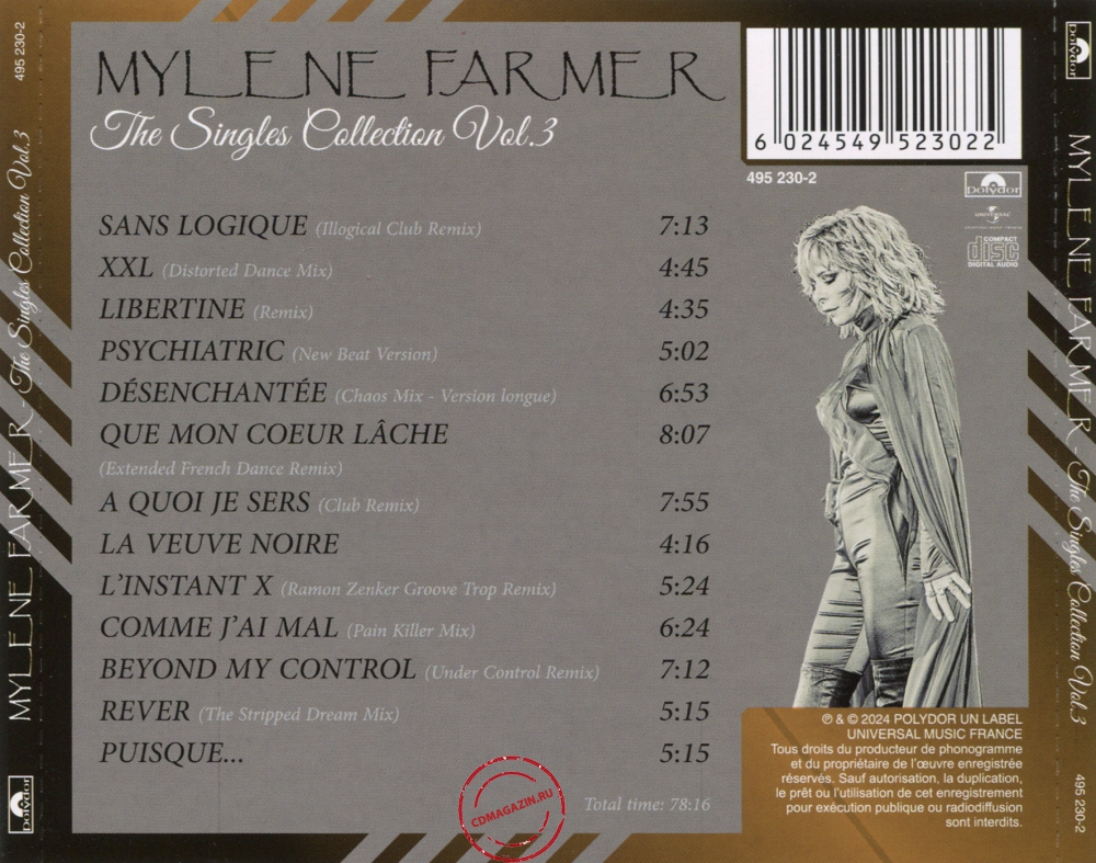 Audio CD: Mylene Farmer (2024) The Singles Collection Vol. 3