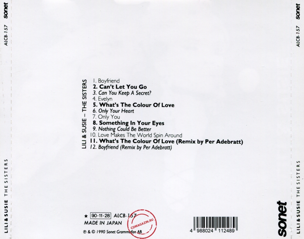 Audio CD: Lili & Sussie (1990) The Sisters Audio CD: Lili & Sussie (1990) The Sisters