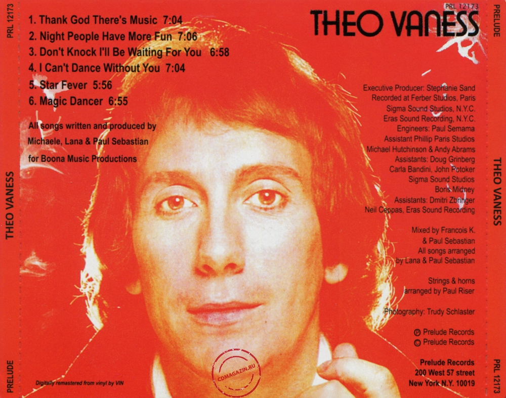 Audio CD: Theo Vaness (1979) Theo Vaness