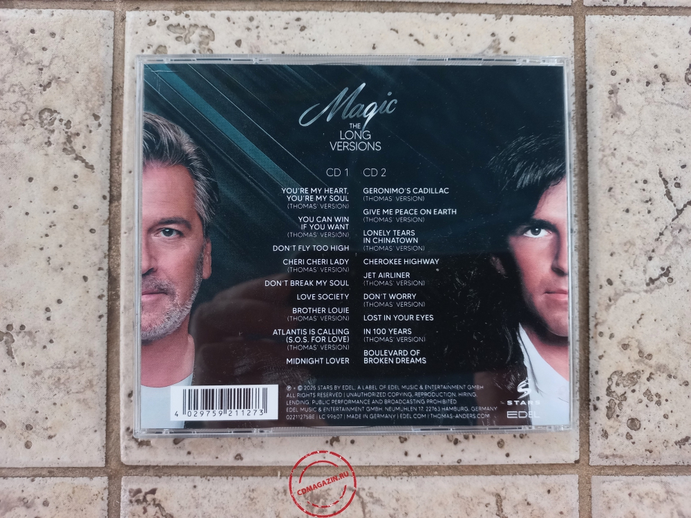 Audio CD: Thomas Anders (2025) Sings Modern Talking - Magic (The Long Versions)