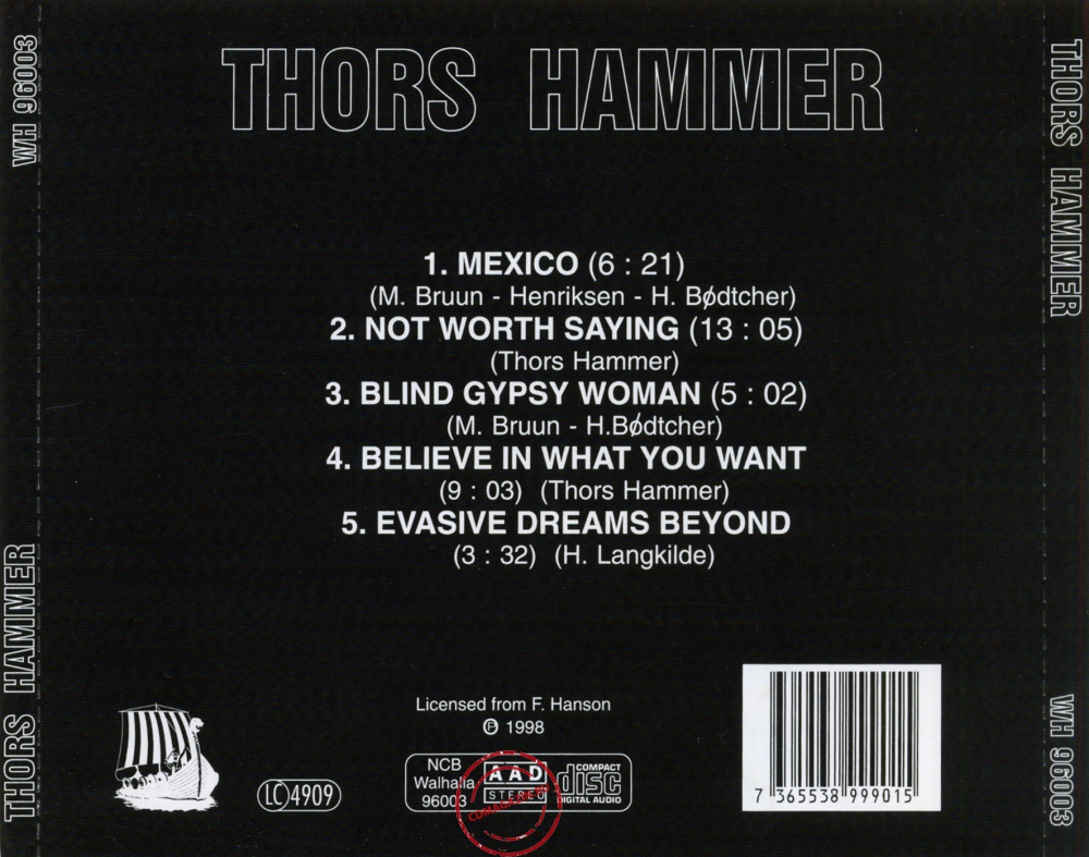 Audio CD: Thors Hammer (1971) Thors Hammer Audio CD: Thors Hammer (1971) Thors Hammer