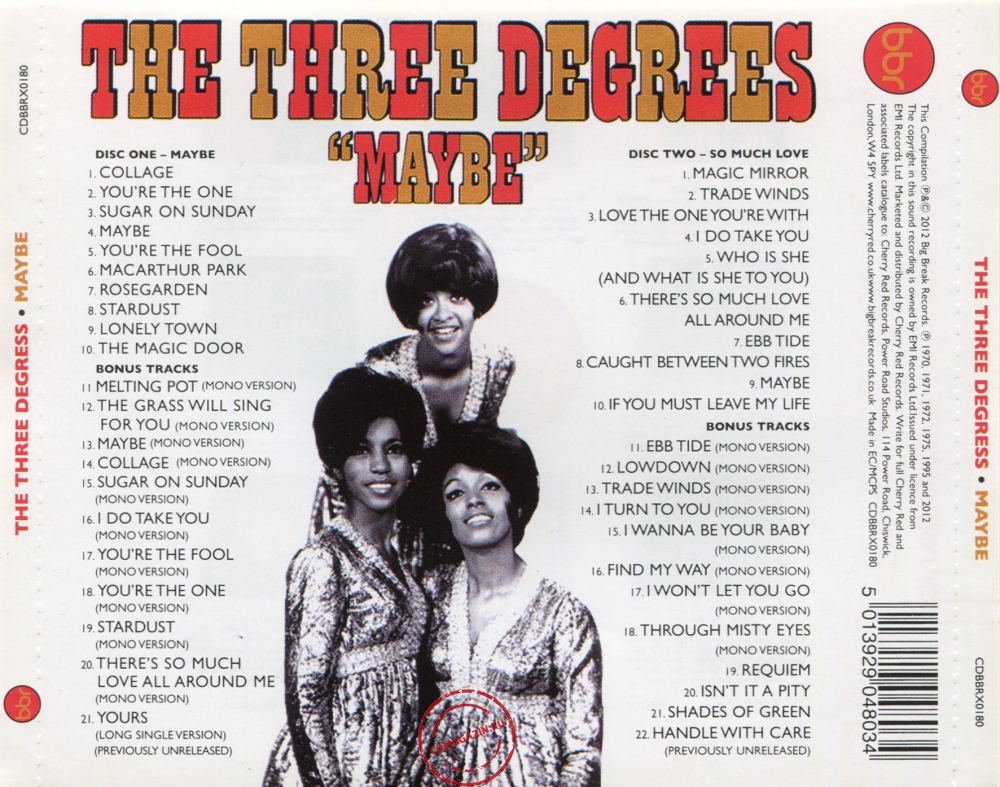 Audio CD: Three Degrees (1970) Maybe + So Much Love