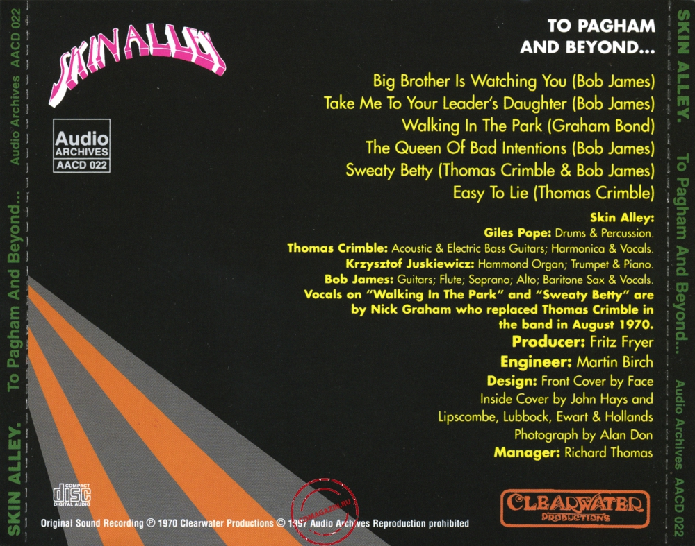 Audio CD: Skin Alley (1970) To Pagham And Beyond...