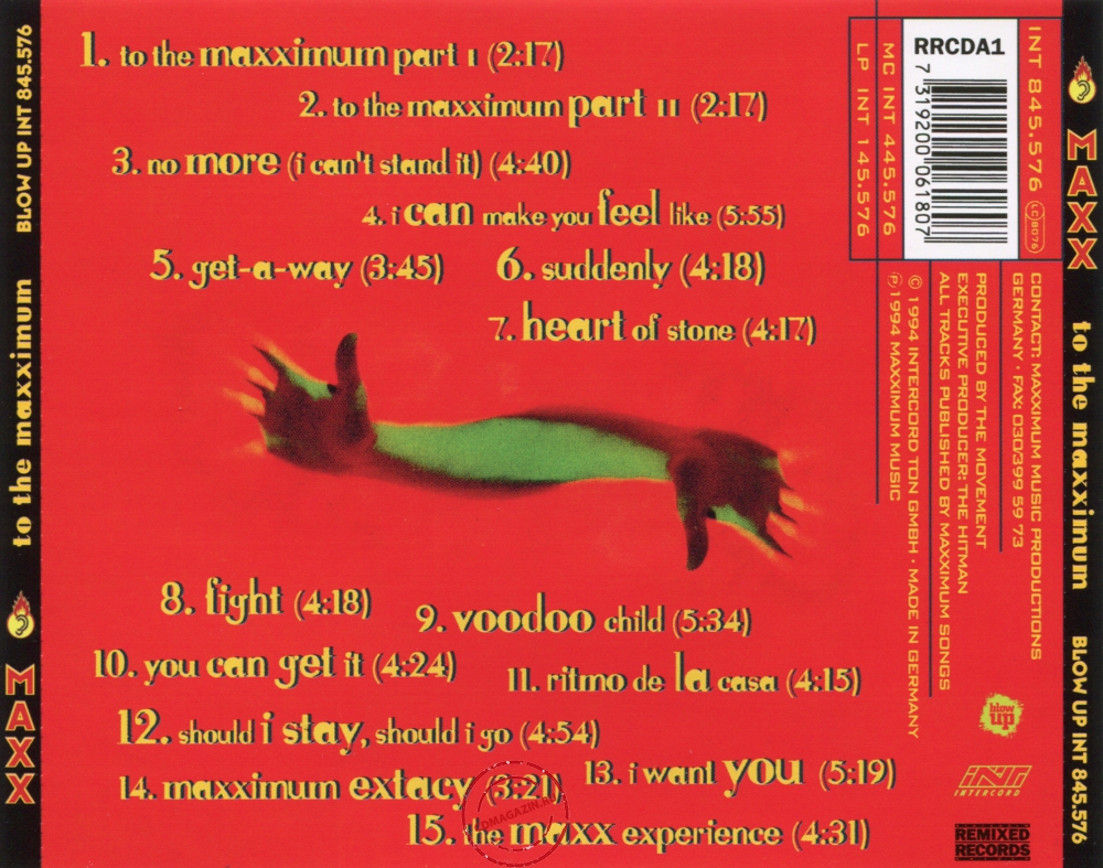 Audio CD: Maxx (1994) To The Maxximum Audio CD: Maxx (1994) To The Maxximum