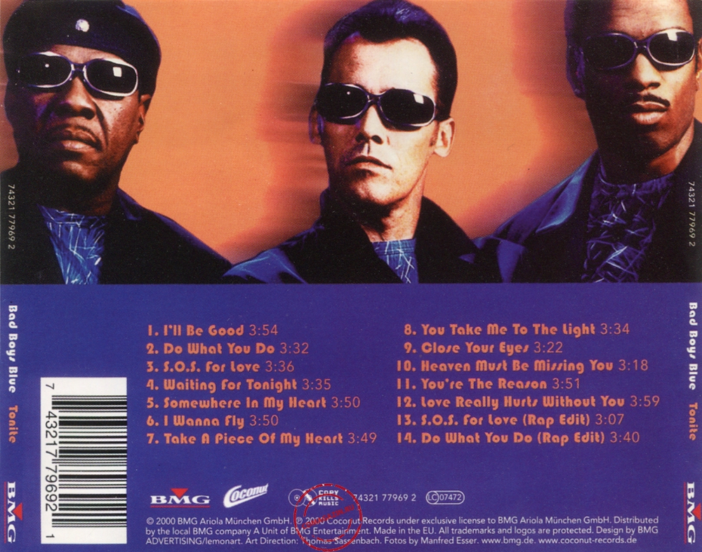 Audio CD: Bad Boys Blue (2000) Tonite