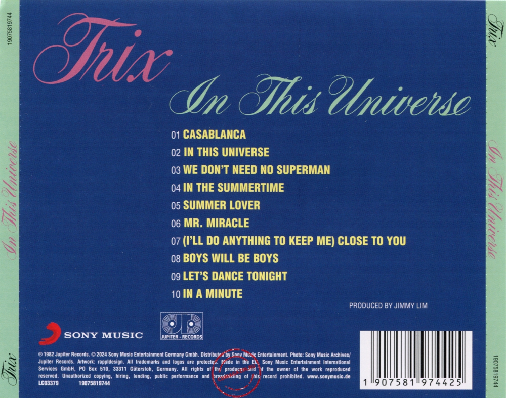 Audio CD: Trix (2) (1982) In This Universe Audio CD: Trix (2) (1982) In This Universe