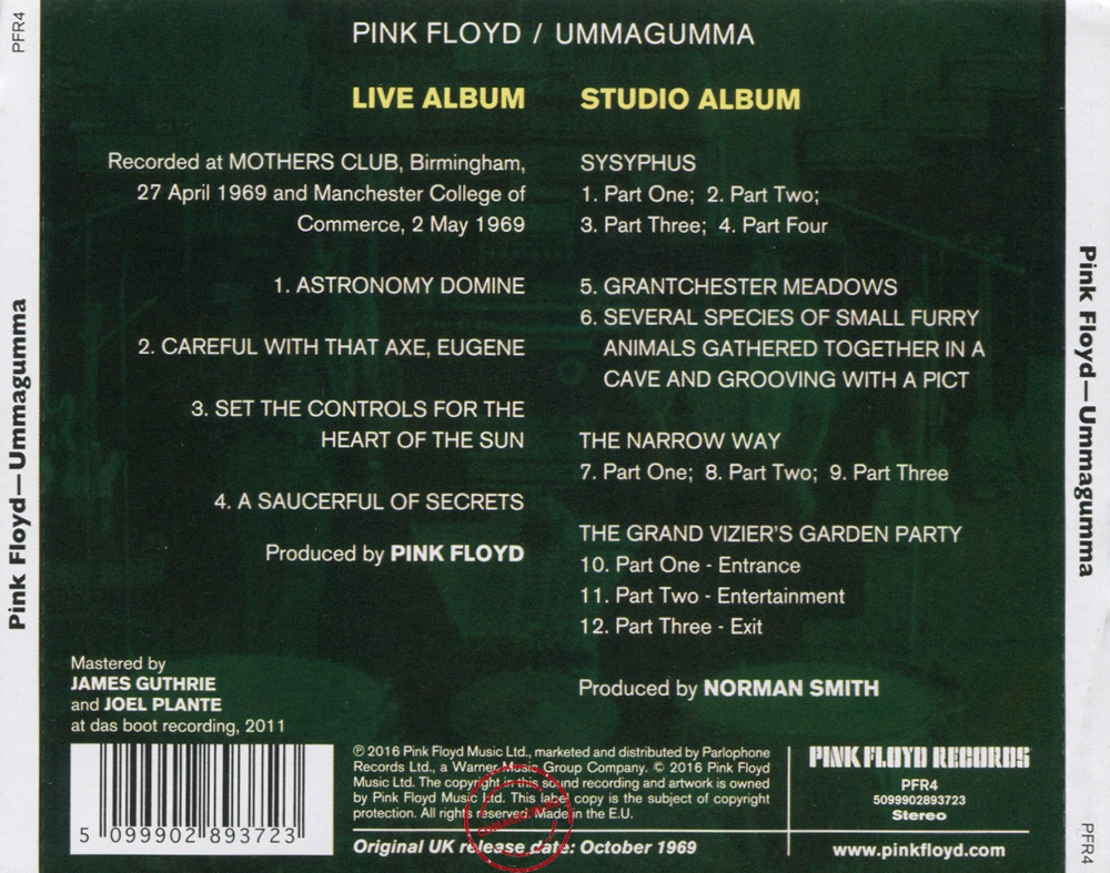 Audio CD: Pink Floyd (1969) Ummagumma