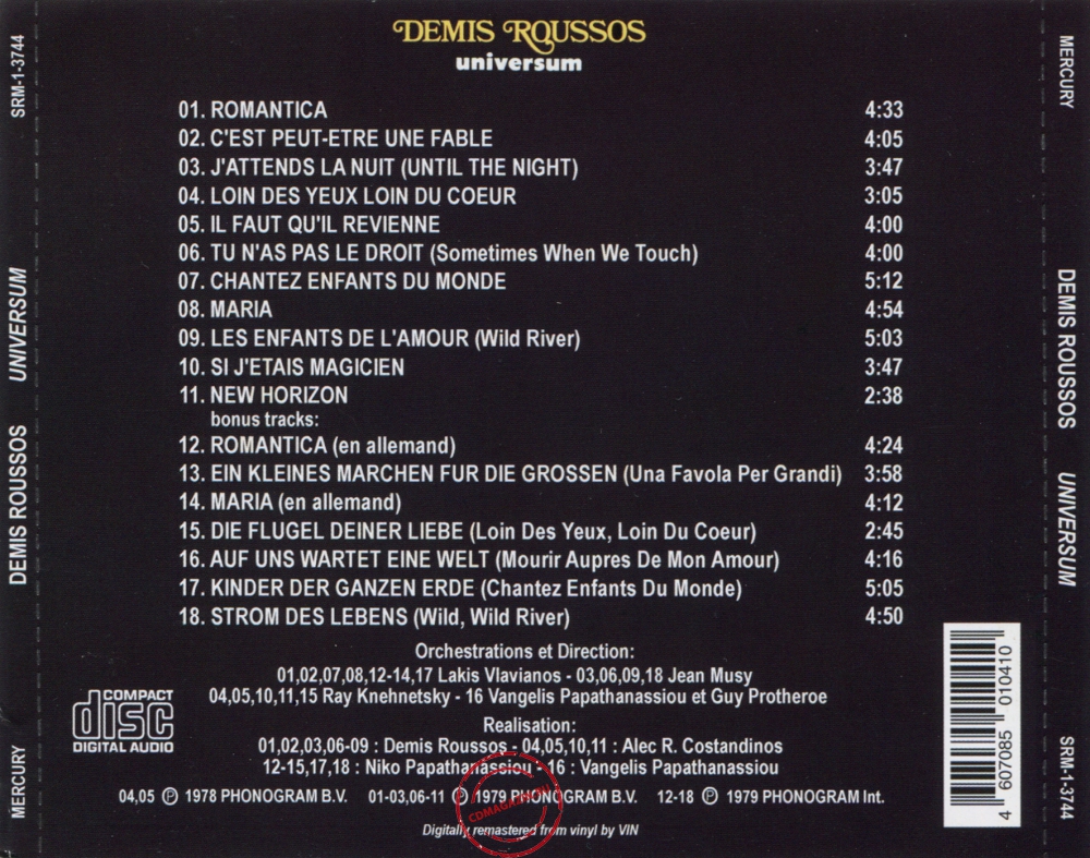 Audio CD: Demis Roussos (1979) Universum
