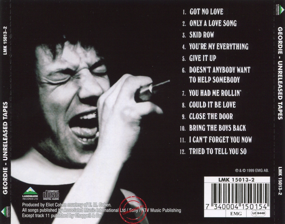 Audio CD: Geordie (1999) Unreleased Tapes