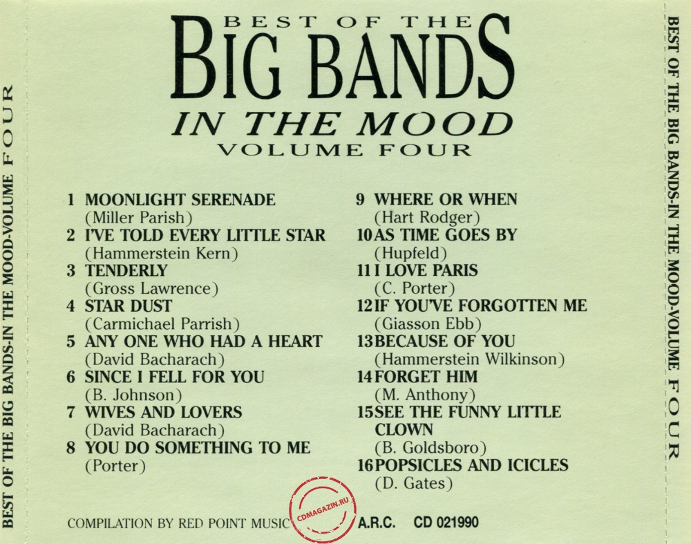 Audio CD: VA Best Of The Big Bands In The Mood (1990) Volume Four Audio CD: VA Best Of The Big Bands In The Mood (1990) Volume Four
