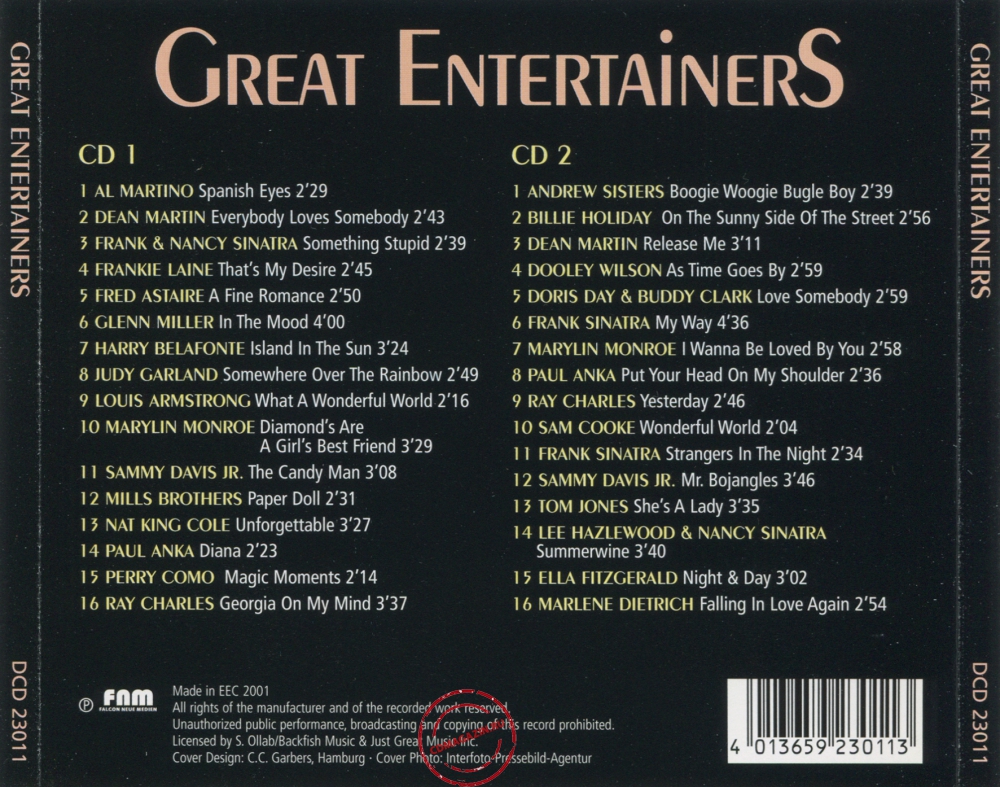 Audio CD: VA Great Entertainers (2001) Vol. 1