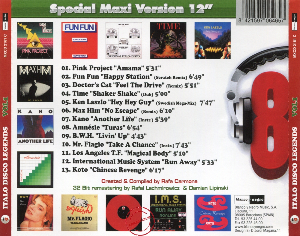 Audio CD: VA Italo Disco Legends (2011) Vol. 1