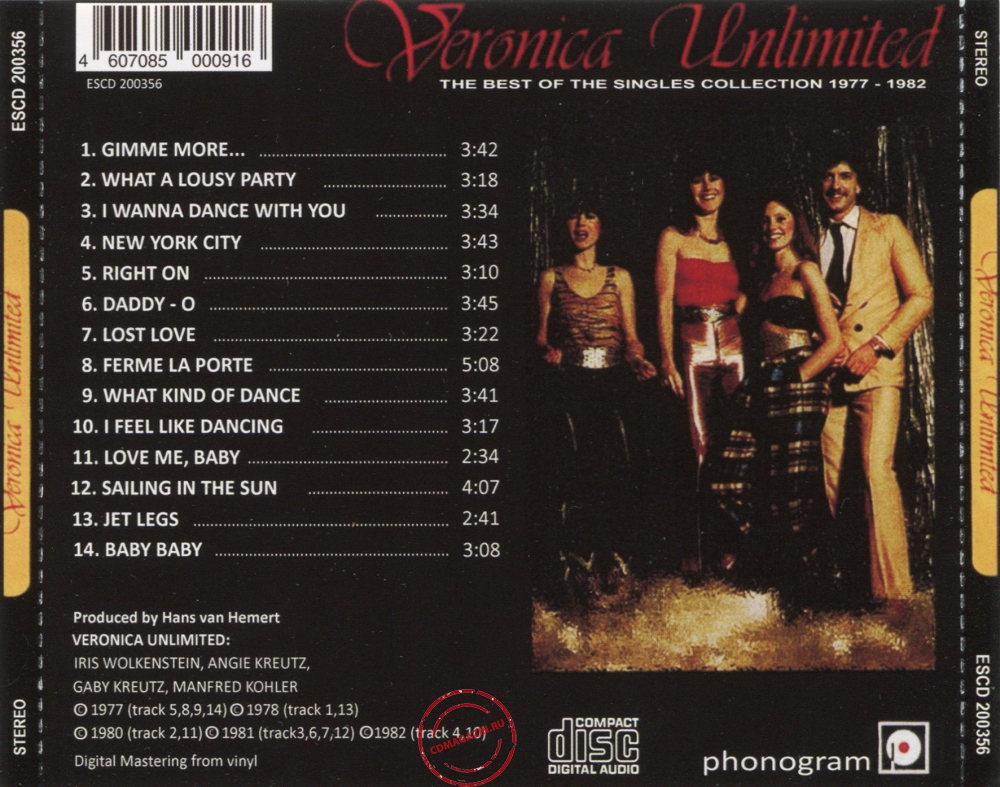 Audio CD: Veronica Unlimited (2003) Gimme More...The Best Of The Singles Collection 1977-1982 Audio CD: Veronica Unlimited (2003) Gimme More...The Best Of The Singles Collection 1977-1982