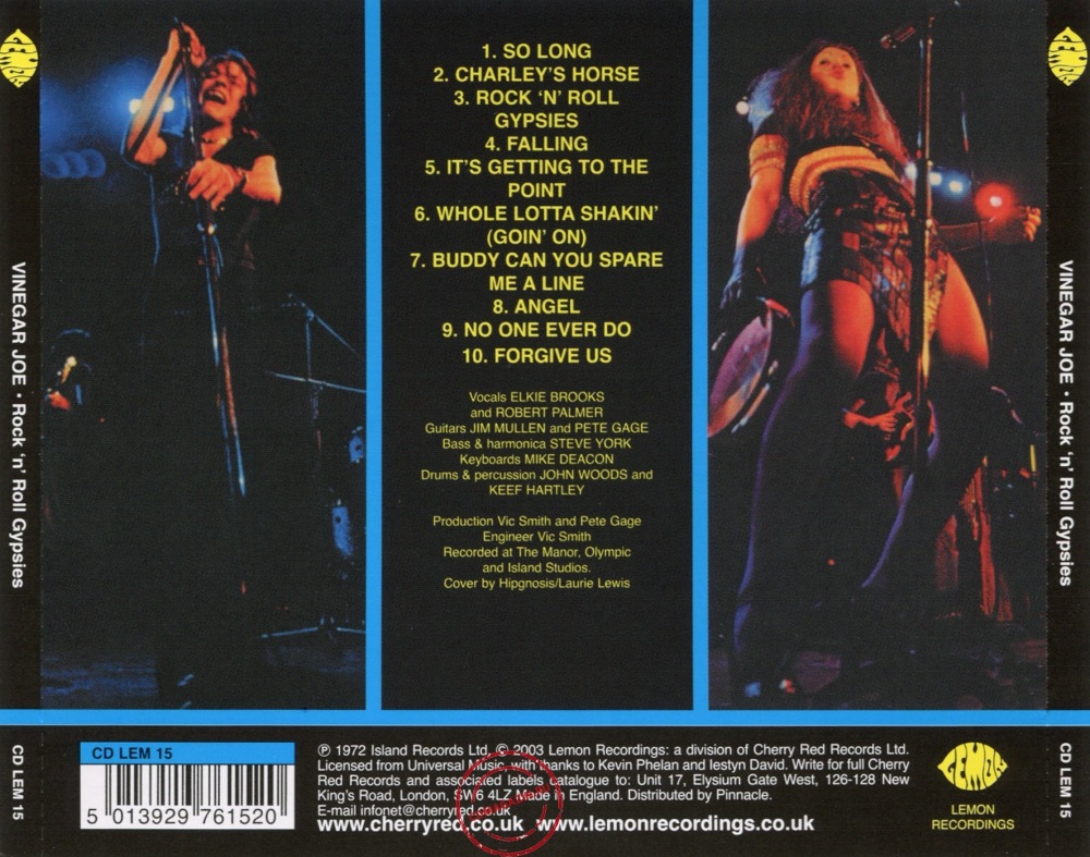 Audio CD: Vinegar Joe (1972) Rock'n Roll Gypsies