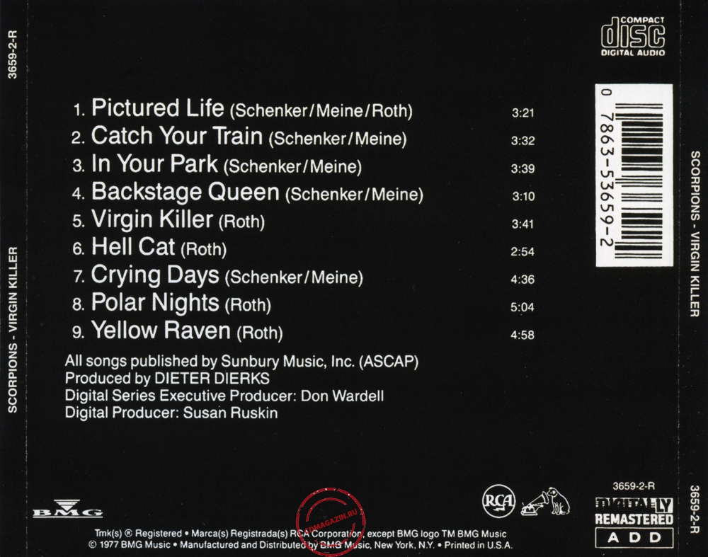 Audio CD: Scorpions (1976) Virgin Killer Audio CD: Scorpions (1976) Virgin Killer
