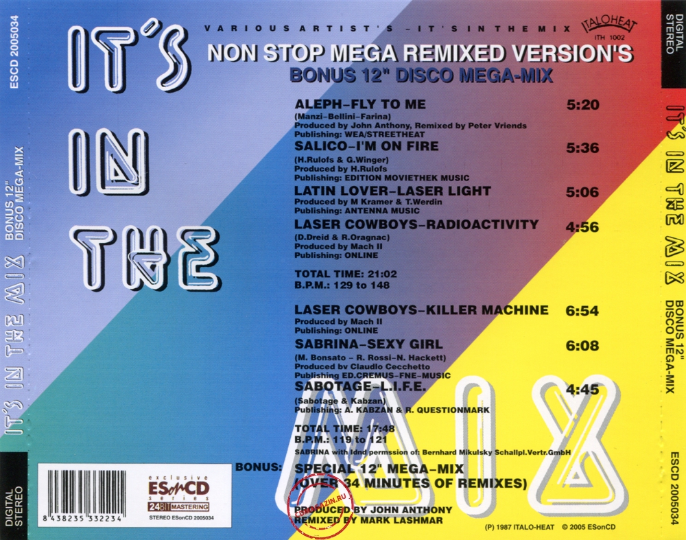 Audio CD: VA It's In The Mix (1986) Vol. 2 Audio CD: VA It's In The Mix (1986) Vol. 2