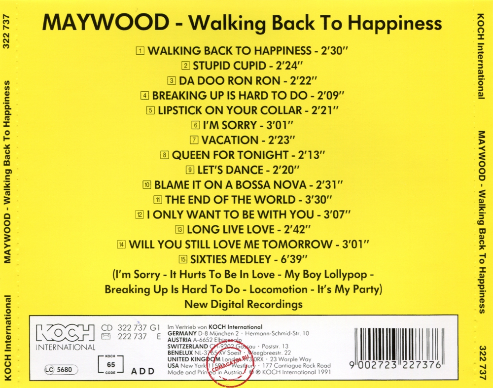 Audio CD: Maywood (1991) Walking Back To Happiness
