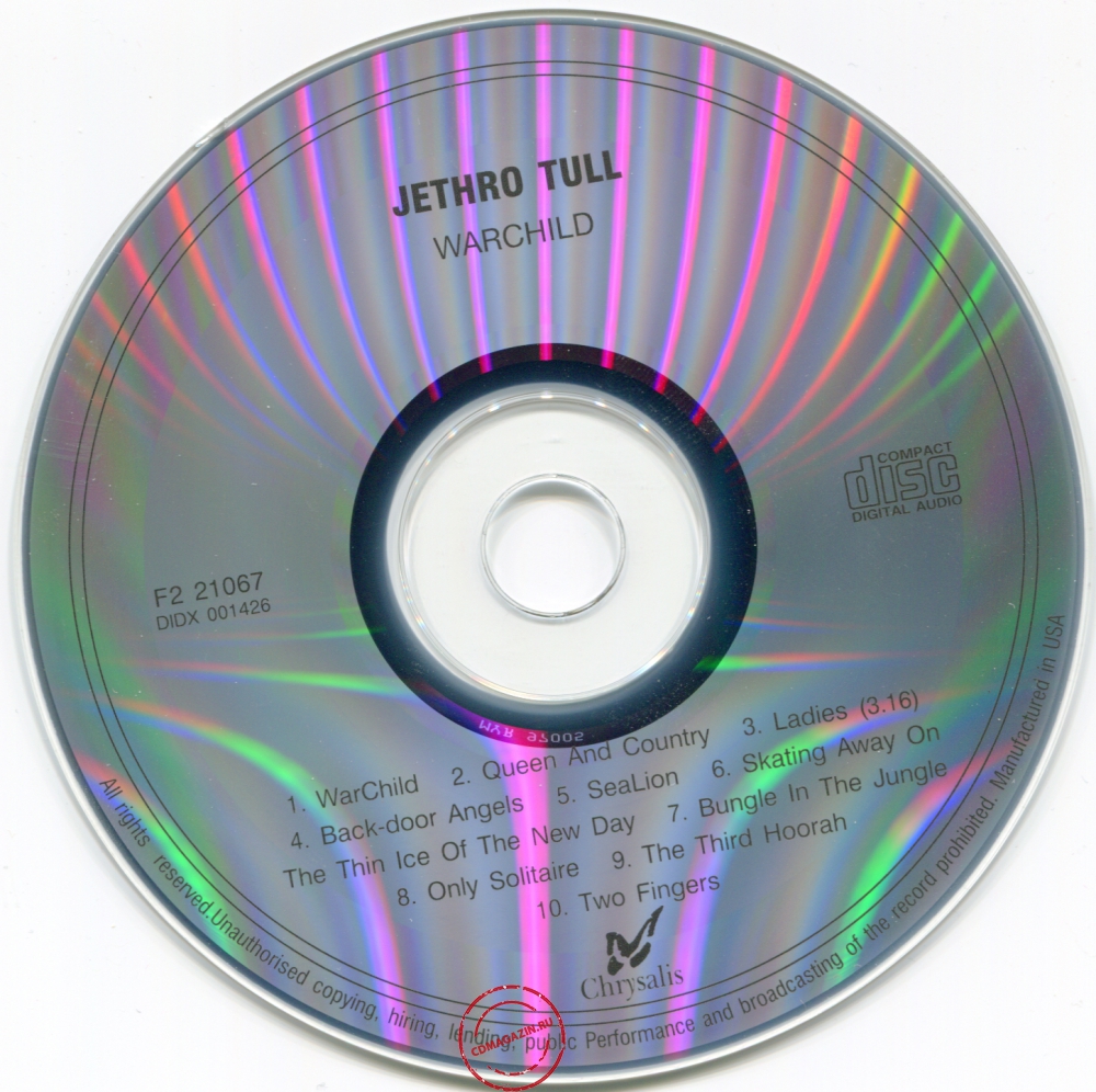 Audio CD: Jethro Tull (1974) War Child Audio CD: Jethro Tull (1974) War Child