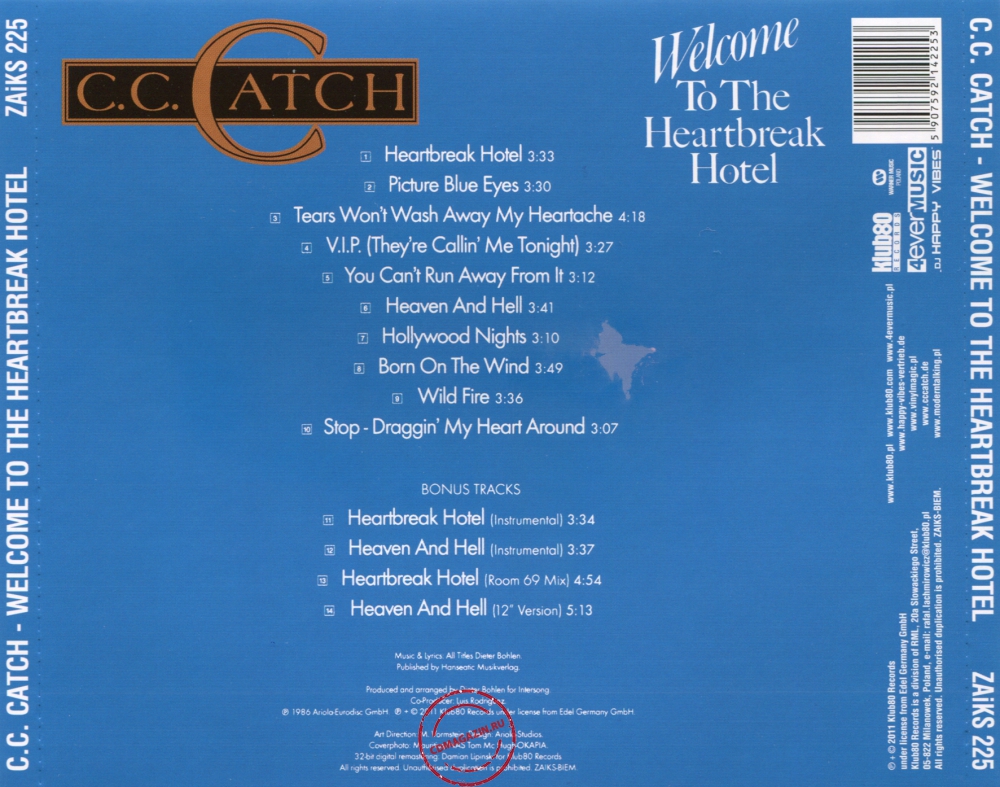 Audio CD: C.C. Catch (1986) Welcome To The Heartbreak Hotel Audio CD: C.C. Catch (1986) Welcome To The Heartbreak Hotel