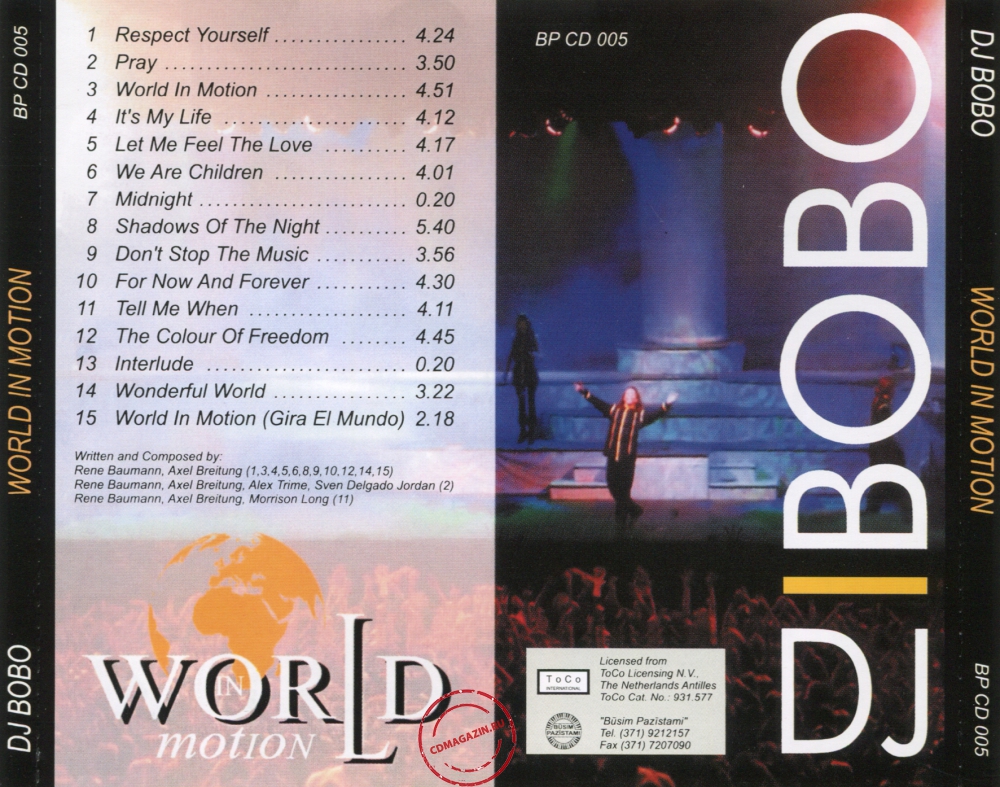 Audio CD: DJ Bobo (1996) World In Motion