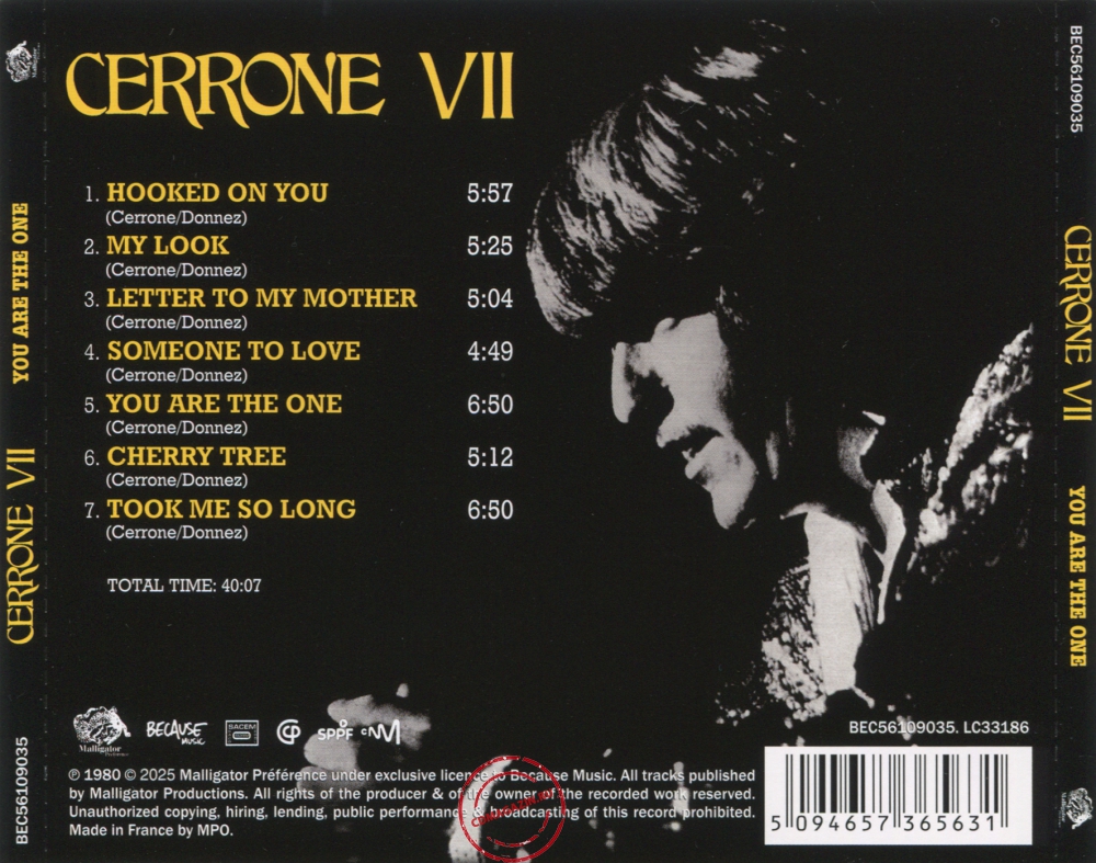 Audio CD: Cerrone (1980) You Are The One