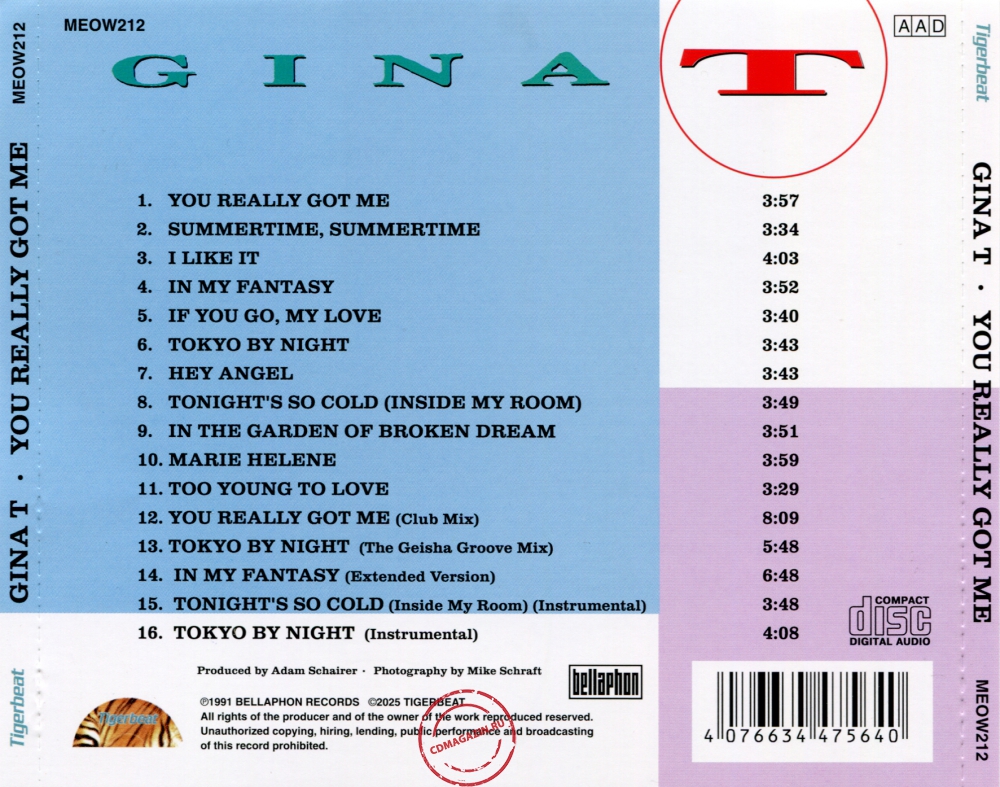 Audio CD: Gina T (1991) You Really Got Me Audio CD: Gina T (1991) You Really Got Me