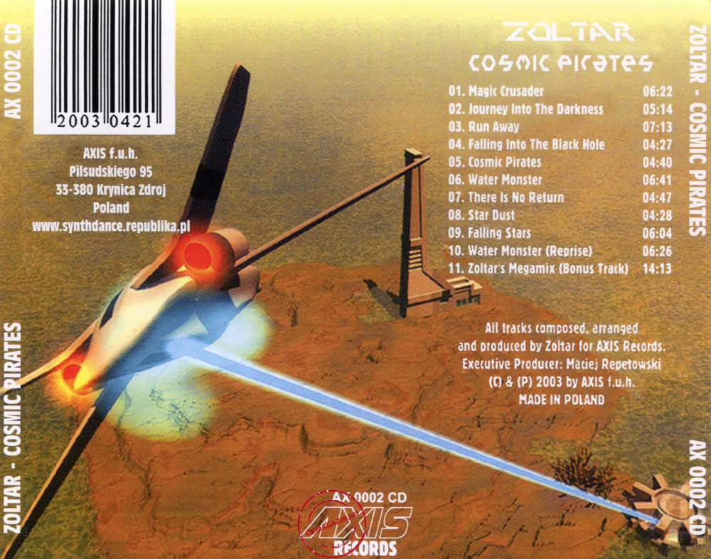 Audio CD: Zoltar (2) (2003) Cosmic Pirates Audio CD: Zoltar (2) (2003) Cosmic Pirates