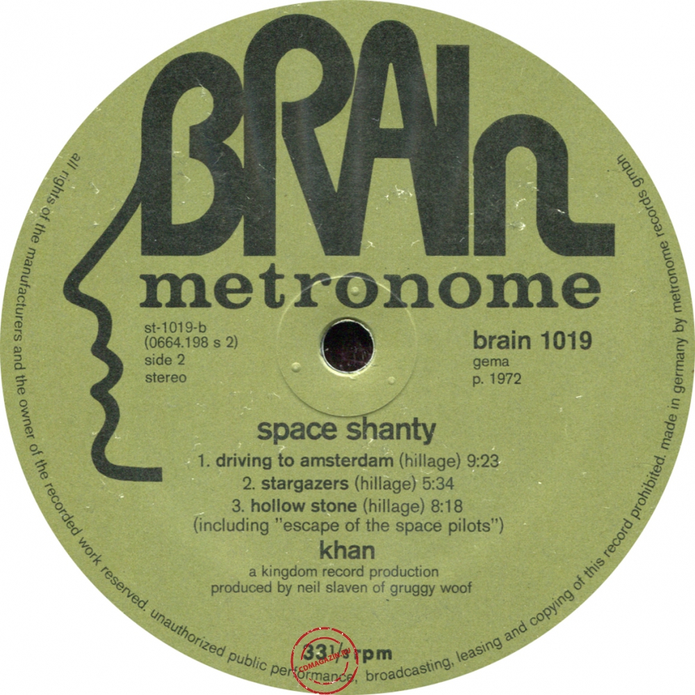 Оцифровка винила: Khan (3) (1972) Space Shanty