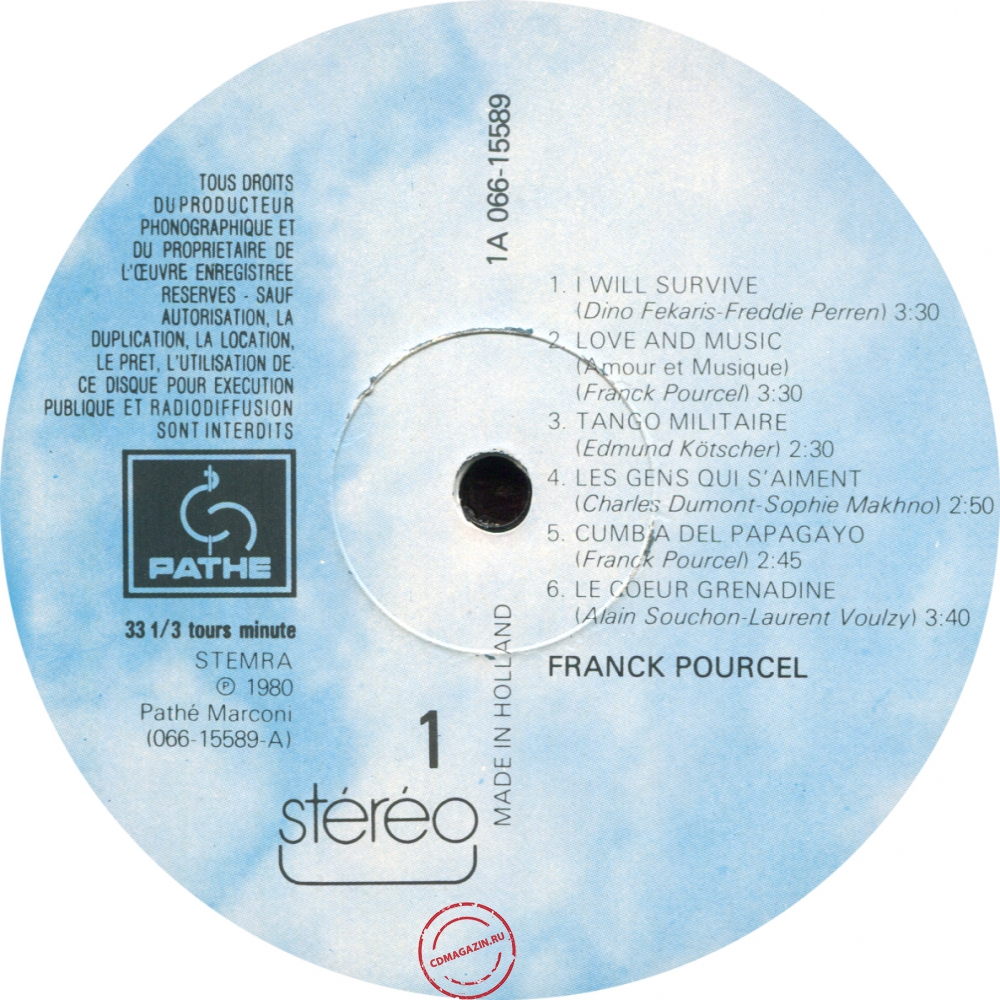 Оцифровка винила: Franck Pourcel (1980) Love And Music