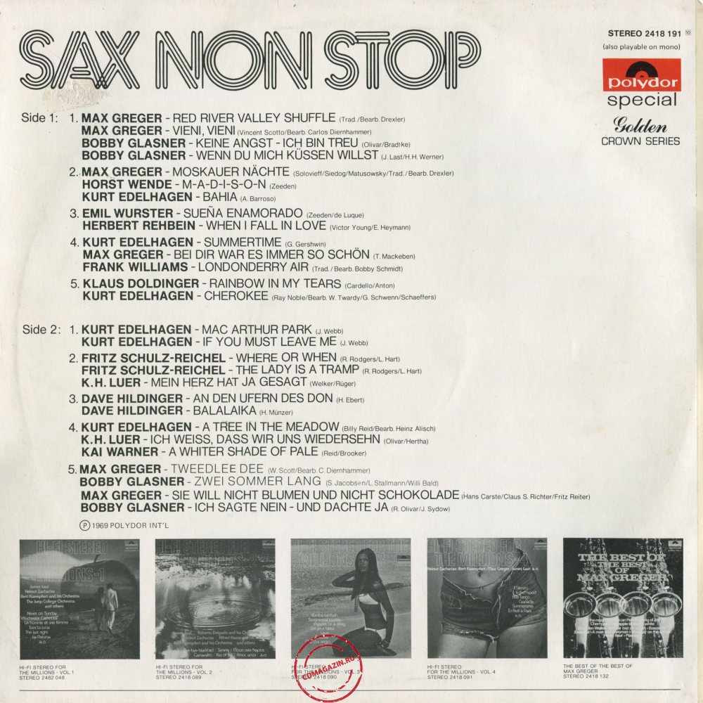 Оцифровка винила: VA Sax Non Stop (1969) Sax Non Stop