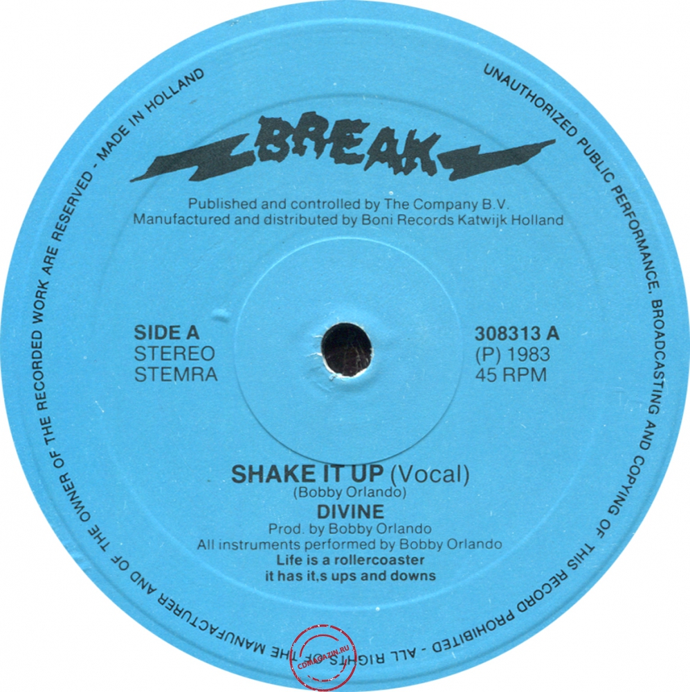 Оцифровка винила: Divine (1983) Shake It Up Оцифровка винила: Divine (1983) Shake It Up