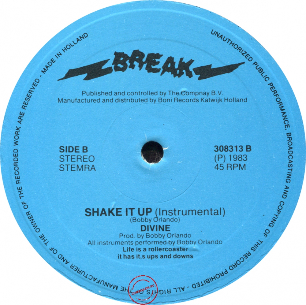Оцифровка винила: Divine (1983) Shake It Up Оцифровка винила: Divine (1983) Shake It Up