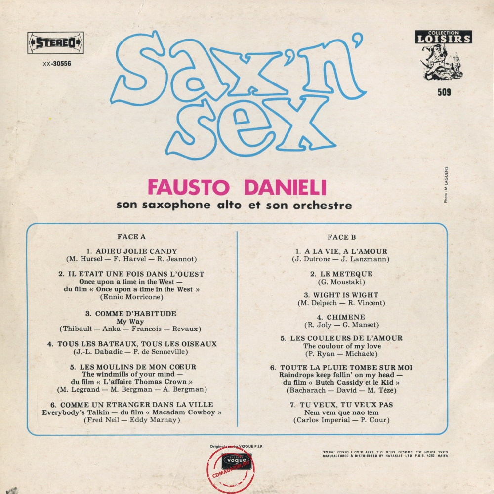 Оцифровка винила: Fausto Danieli (1970) Sax' N' Sex