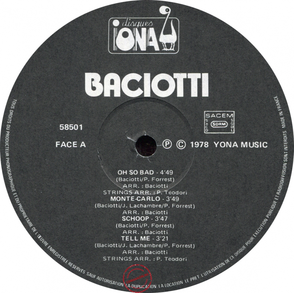 Оцифровка винила: Baciotti (1978) Moody Blue Rendez-Vous