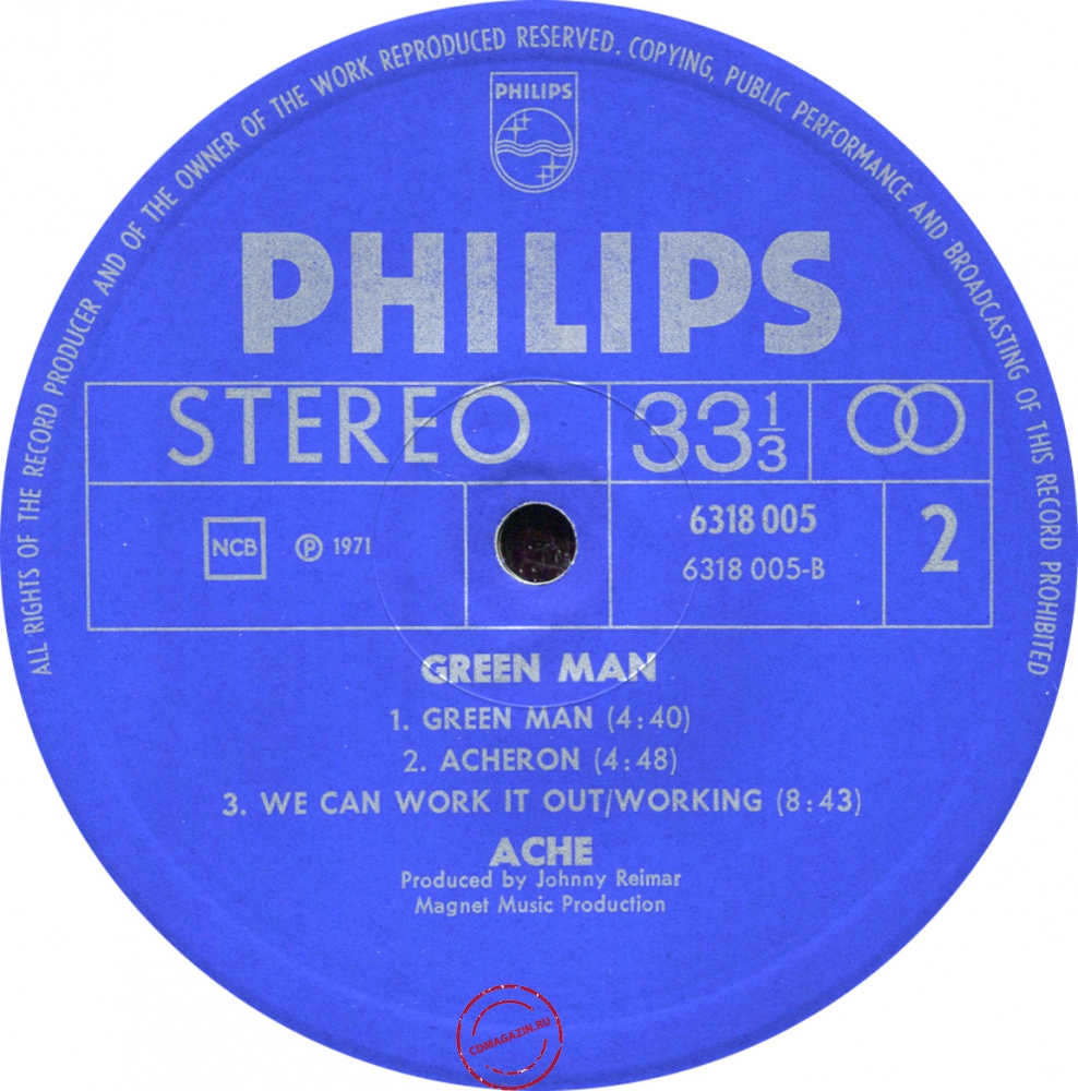 Оцифровка винила: Ache (2) (1971) Green Man