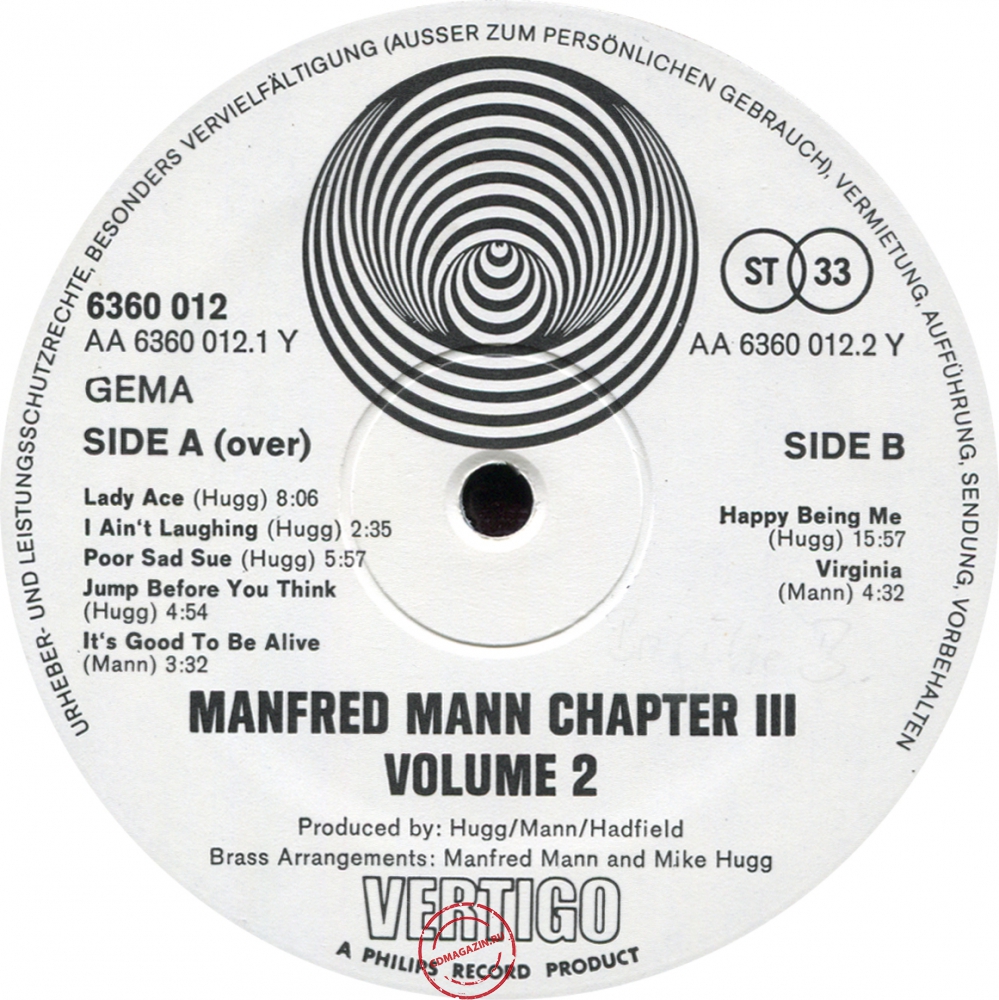 Оцифровка винила: Manfred Mann Chapter Three (1970) Volume Two