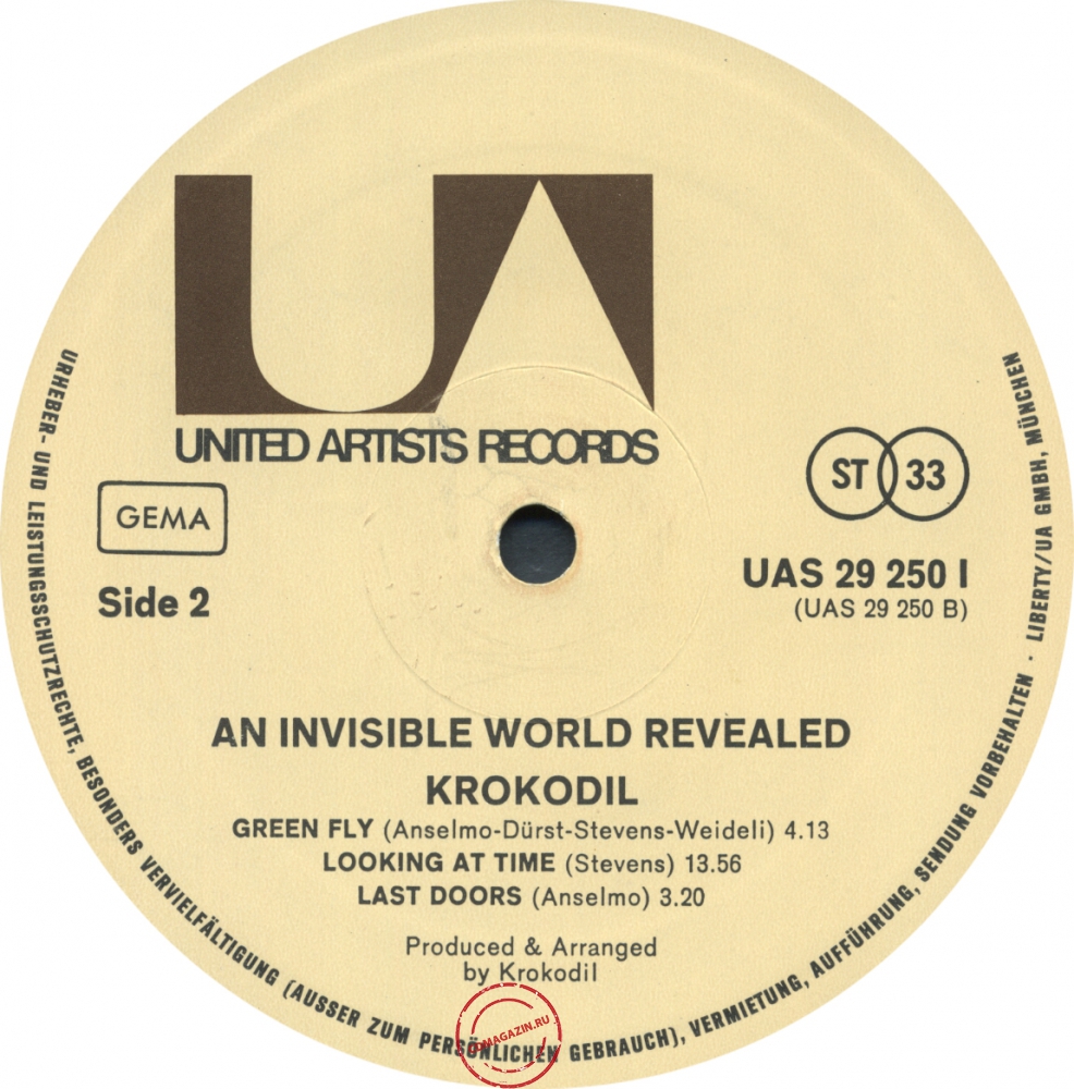 Оцифровка винила: Krokodil (1971) An Invisible World Revealed