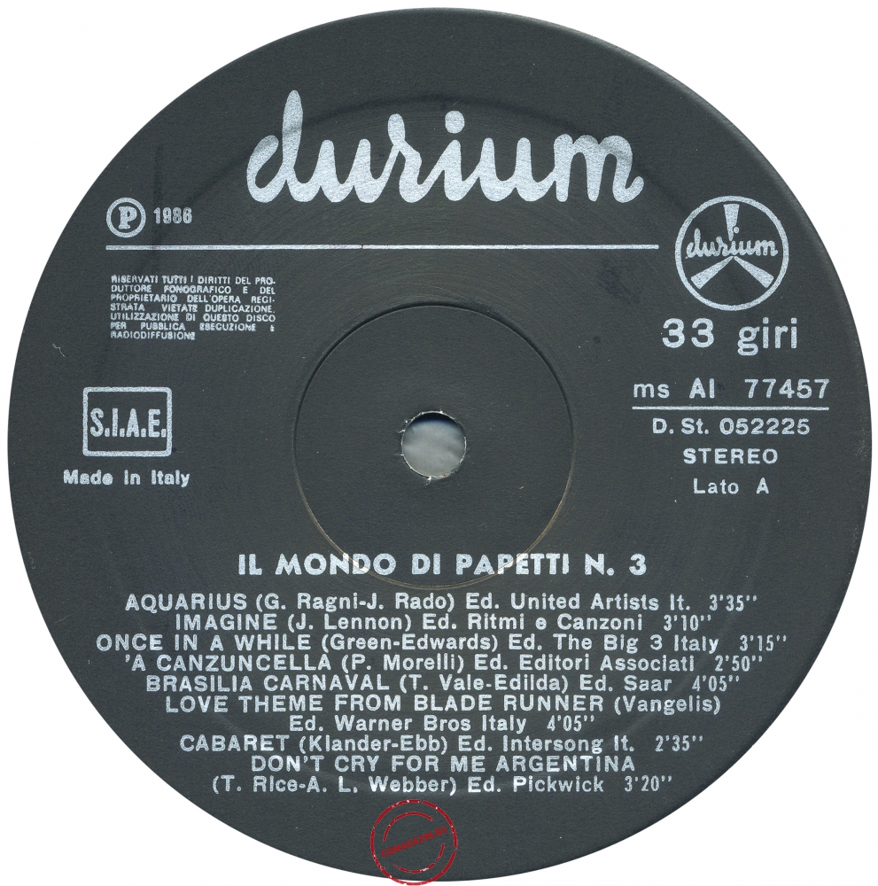 Оцифровка винила: Fausto Papetti (1986) Il Mondo Di Papetti № 3