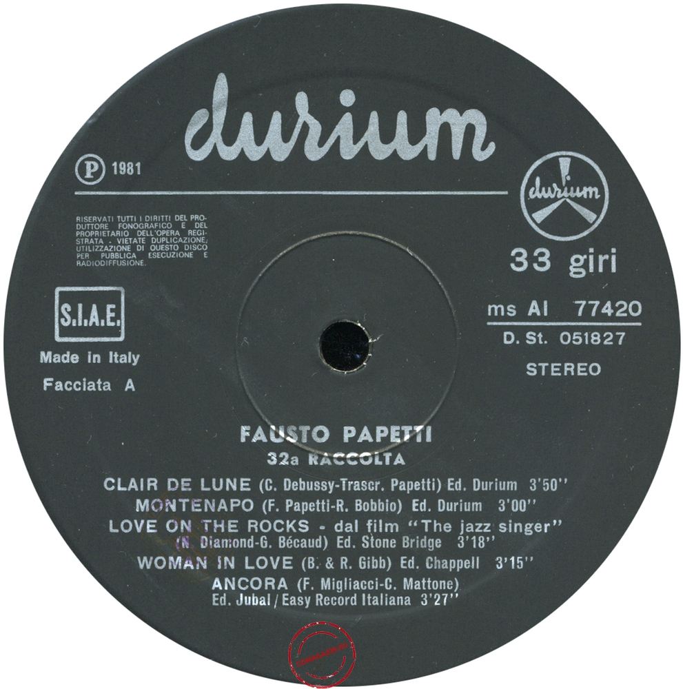 Оцифровка винила: Fausto Papetti (1981) 32a Raccolta