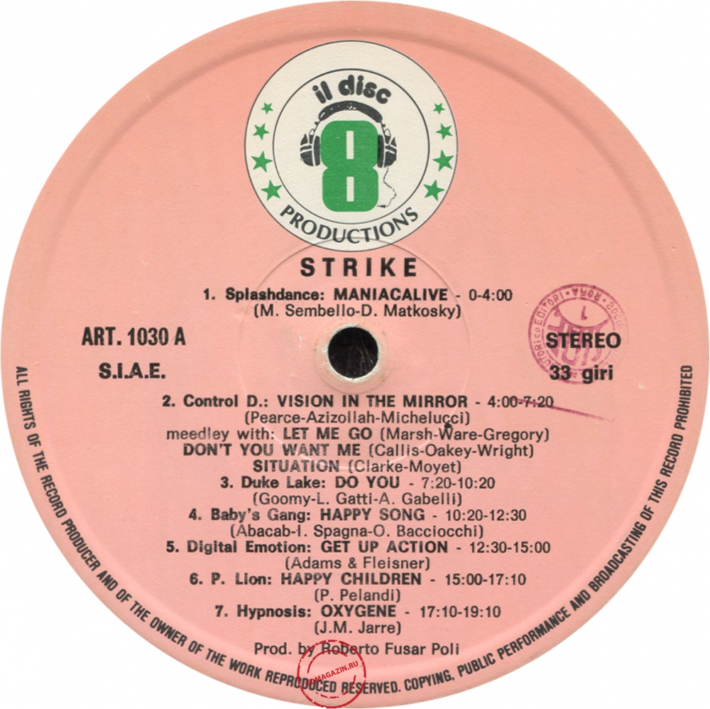 Оцифровка винила: VA Strike Mix (1983) Compilation Оцифровка винила: VA Strike Mix (1983) Compilation