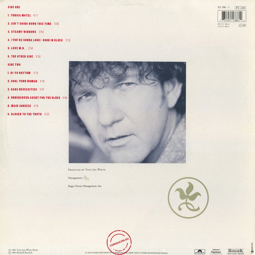 Оцифровка винила: Tony Joe White (1991) Closer To The Truth