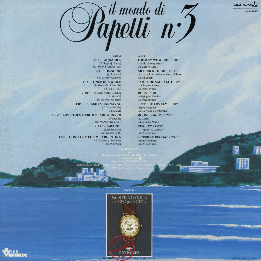 Оцифровка винила: Fausto Papetti (1986) Il Mondo Di Papetti № 3